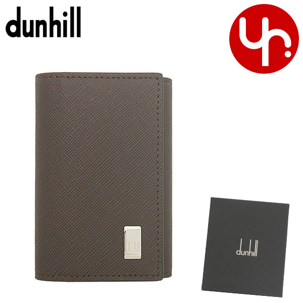 ダンヒル キーケース（メンズ） ダンヒル Dunhill 小物 キーケース DU22R2P14PS ブラウン 特別送料無料 プレーン PVC メタル ロゴ プレート 6連 キーケースメンズ ブランド 通販 2023SS