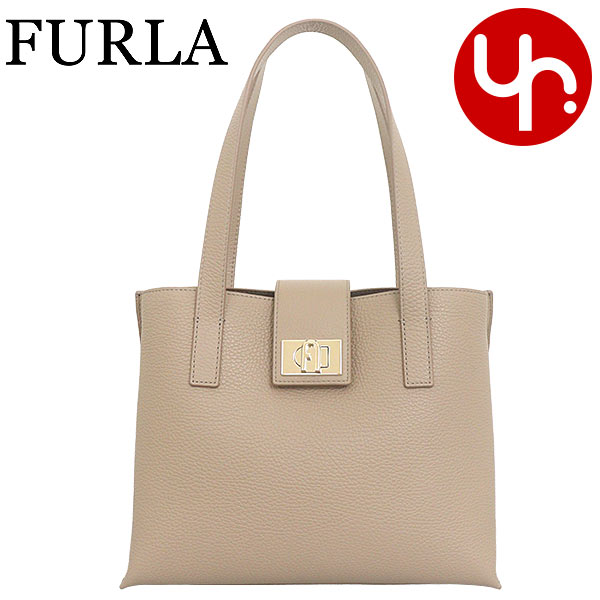 フルラ 革トートバッグ レディース 【48時間限定ポイント2倍】フルラ FURLA バッグ トートバッグ WB01098 HSF000 グレージュ 特別送料無料 フルラ 1927 グレイン レザー ターンロック ミディアム トートレディース ブランド 通販 2024SS