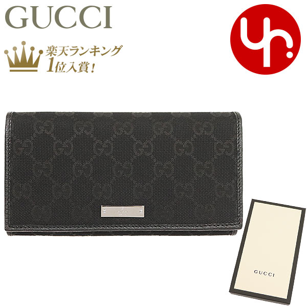 グッチ 財布（レディース） グッチ GUCCI 財布 長財布 244946 KY9IR ブラック 特別送料無料 GG キャンバス レザー メタルバー フラップ ウォレット レディース ブランド 通販