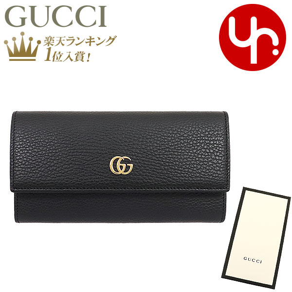 グッチ 長財布 レディース 【26時間限定ポイント2倍】グッチ GUCCI 財布 長財布 456116 CAO0G ブラック 特別送料無料 プチ GG マーモント テクスチャード レザー フラップ コンチネンタル ウォレットレディース ブランド 通販