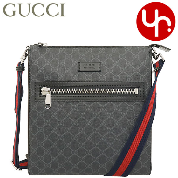 グッチ 帆布・キャンバス ショルダーバッグ レディース 【48時間限定ポイント2倍】グッチ GUCCI バッグ ショルダーバッグ 474137 K5RLN ブラック×グレー 特別送料無料 GG スプリーム キャンバス ウェブ ストラップ メッセンジャーバッグメンズ レディース ブランド 通販 斜めがけ