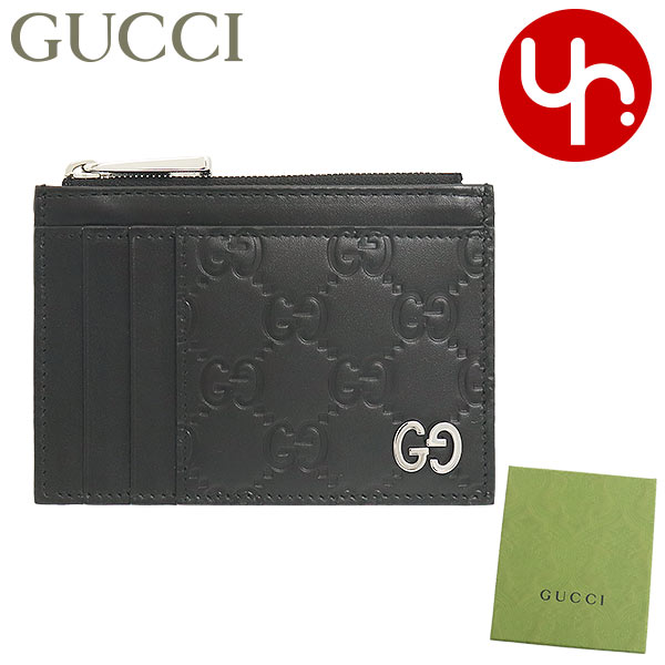 グッチ GUCCI 小物 カードケース 597560 CWC1N ブラック 特別送料無料 ドリアン グッチシマ シグネチャー レザー メタル GG カード コイン ケースメンズ レディース ブランド 通販 2021AW