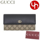グッチ GUCCI 財布 長財布 456116 17WAG ブラック×ベージュエボニー 特別送料無料 プチ マーモント GGスプリーム キャンバス レザー バイ...