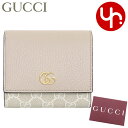 グッチ GUCCI 財布 二つ折り財布 598587 AACFE オートミール×ベージュホワイト 特別送料無料 プチ マーモント GGスプリーム キャンバス レ...