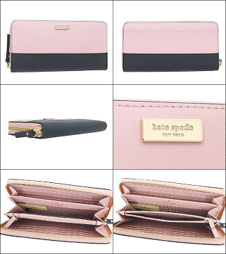 ケイトスペード kate spade 財布 長財布 WLRU2670 ウォームベラム×ブラック 特別送料無料 ローレル ウェイ レザー ジップ アラウンド アウトレット品激安 レディース ブランド セール 通販 SALE 2019 令和 母の日 あす楽