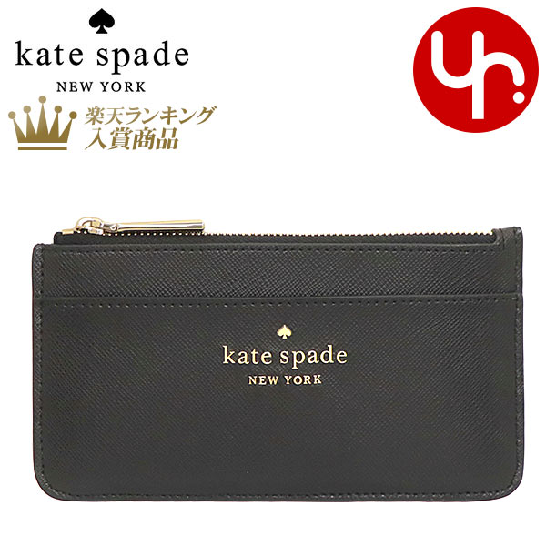 ケイトスペード kate spade 小物 カードケース WLR00362 ブラック 特別送料無料 ステイシー レザー ラージ スリム コイン カード ケース アウトレット品レディース ブランド 通販のサムネイル