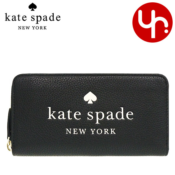 ケイト・スペード ニューヨーク 革長財布 レディース ケイトスペード kate spade 財布 長財布 K4779 ブラック 特別送料無料 エラ ペブルド レザー ロゴ ラージ コンチネンタル ラウンド ジップ ウォレット アウトレット品レディース ブランド 通販