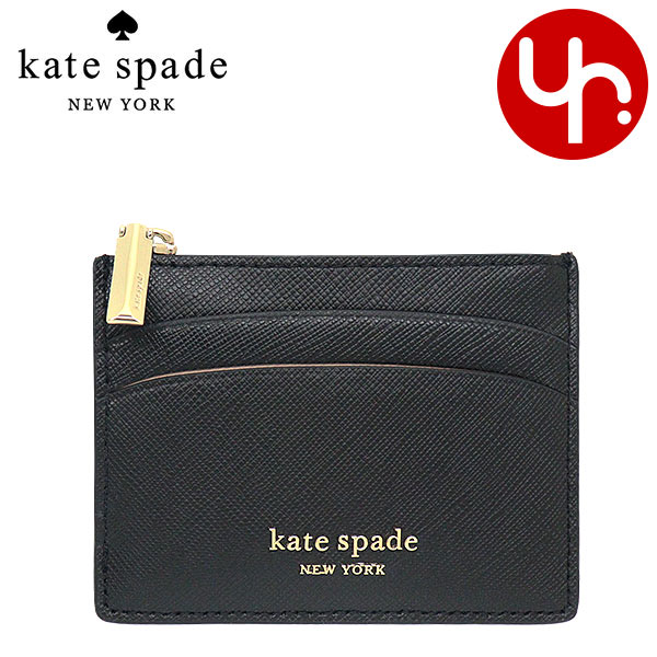 【10時間限定ポイント10倍】ケイトスペード kate spade 小物 カードケース PWR00017 ブラック 特別送料無料 スペンサー サフィアーノ レザー コイン カード ケースレディース ブランド 通販 2022SS