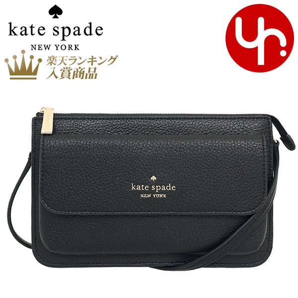 ケイトスペード　ポシェット 【76時間限定ポイント10倍】ケイトスペード kate spade バッグ ショルダーバッグ K8284 ブラック 特別送料無料 レイラ ペブルド レザー スモール フラップ ウォレット クロスボディー アウトレット品レディース ブランド 通販 斜めがけ