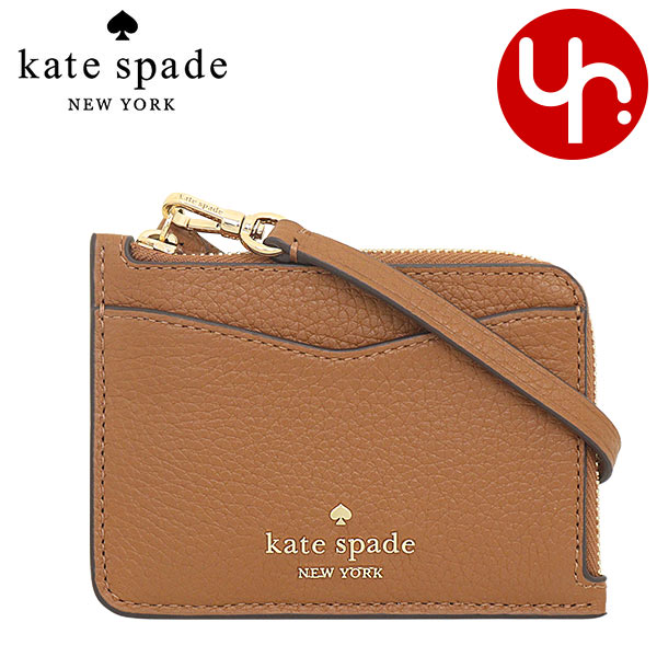 ケイトスペード ケイトスペード kate spade 小物 カードケース WLR00398 ウォームジンジャーブレッド 特別送料無料 レイラ ペブルド レザー スモール カード ホルダー コインケース リストレット アウトレット品レディース ブランド 通販 2023SS