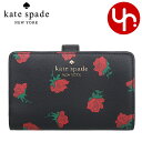 ケイト・スペード ニューヨーク 二つ折り財布 レディース ケイトスペード kate spade 財布 二つ折り財布 KE640 ブラックマルチ 特別送料無料 マディソン ディッツィー ローズ トス プリント ミディアム コンパクト バイフォールド ウォレット アウトレット品レディース ブランド 通販 L型 2023AW