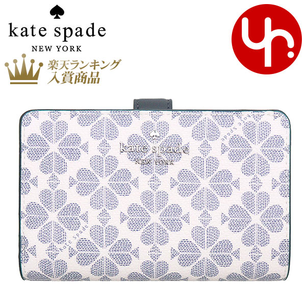 ケイト・スペード ニューヨーク 二つ折り財布 レディース 【48時間限定ポイント5倍】ケイトスペード kate spade 財布 二つ折り財布 KG488 ネイビーマルチ 特別送料無料 スペード フラワー PVC コーテッド キャンバス ミディアム コンパクト バイフォールド ウォレット アウトレット品レディース ブランド 通販 L型 2023AW