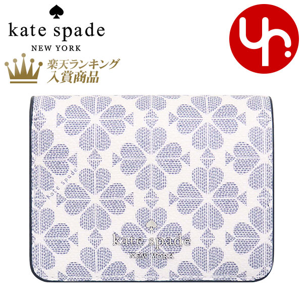 ケイト・スペード ニューヨーク 二つ折り財布 レディース ケイトスペード kate spade 財布 二つ折り財布 KG493 ネイビーマルチ 特別送料無料 スペード フラワー PVC コーテッド キャンバス スモール バイフォールド ウォレット アウトレット品レディース ブランド 通販 2024SS