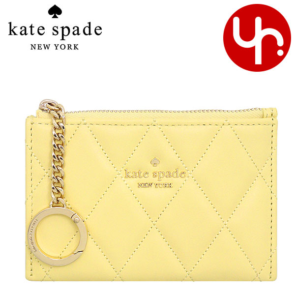 ケイトスペード 【48時間限定ポイント2倍】ケイトスペード kate spade 小物 カードケース KG426 バター 特別送料無料 キャリー スムース キルテッド レザー スモール ジップ カード ホルダー コインケース アウトレット品レディース ブランド 通販 2024SS