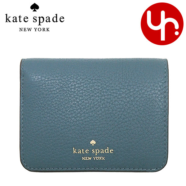 楽天インポートコレクションYRケイトスペード kate spade 財布 二つ折り財布 KH788 ブルーストーン 特別送料無料 レナ ぺブルド レザー スモール バイフォールド ウォレット アウトレット品レディース ブランド 通販 薄型 2025SS