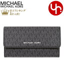 マイケルコース 財布 レディース マイケルコース MICHAEL KORS 財布 長財布 35F8STVF3B ブラック×ブラック 特別送料無料 ジェット セット トラベル シグネチャー ラージ トライフォールド ウォレット アウトレットレディース ブランド 通販