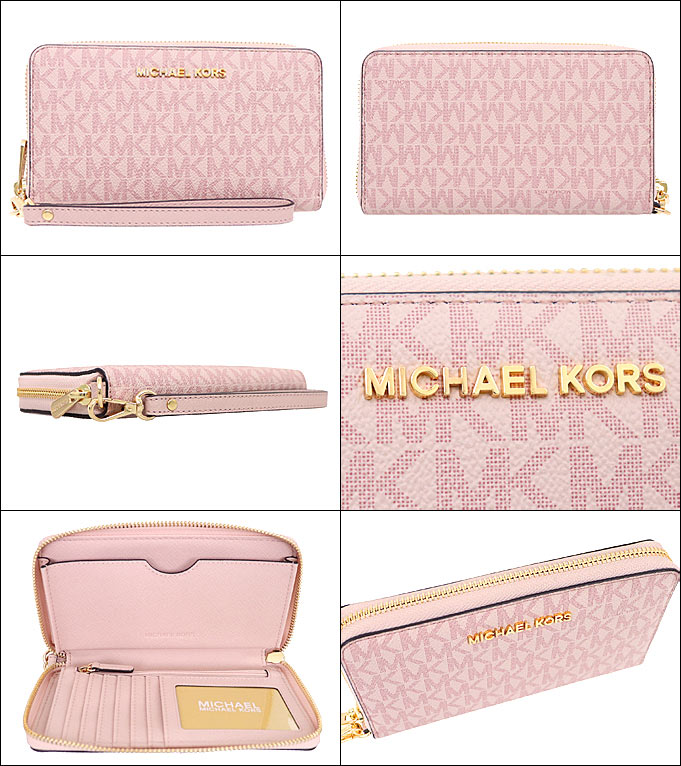 マイケルコース MICHAEL KORS 財布 二つ折り財布 35F8GTVW9B バレエ 特別送料無料 ジェット セット トラベル シグネチャー ラージ フラット マルチファンクション フォン ウォレット アウトレット品レディース ブランド 通販 2019 令和 クリスマス あす楽