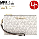 マイケルコース 財布 レディース マイケルコース MICHAEL KORS 財布 二つ折り財布 35F8GTVW0B バニラ 特別送料無料 ジェット セット トラベル シグネチャー ダブル ジップ リストレット 7-8 アウトレットレディース ブランド 通販