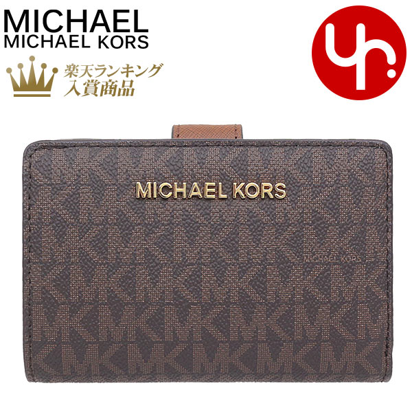 マイケルコース MICHAEL KORS 財布 二つ折り財布 35F8GTVF2B ブラウン 特別送料無料 ジェット セット トラベル シグネチャー ビルフォールド ジップ コインウォレット アウトレットレディース ブランド 通販 L型