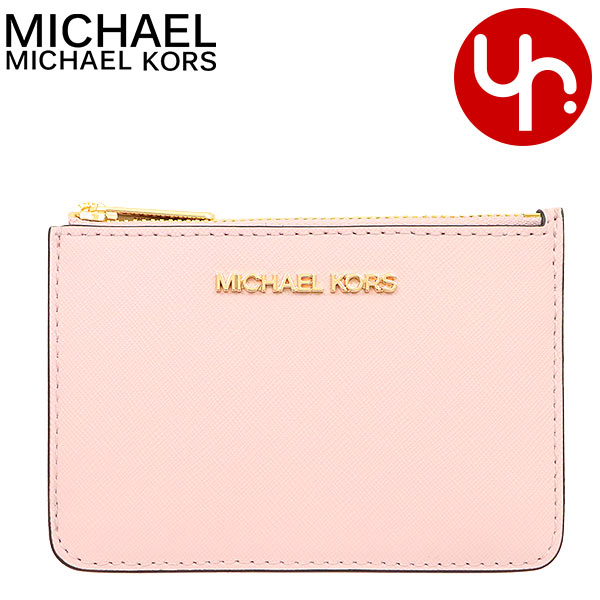 マイケル・コース 革小銭入れ レディース マイケルコース MICHAEL KORS 財布 コインケース 35F7GTVU1L パウダーブラッシュ 特別送料無料 ジェット セット トラベル レザー スモール トップ ジップ ID キーリング コイン ポーチ アウトレットレディース ブランド 通販