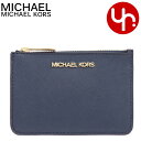 マイケルコース MICHAEL KORS 財布 コインケース 35F7GTVU1L ネイビー 特別送料無料 ジェット セット トラベル レザー スモール トップ ジップ ID キーリング コイン ポーチ アウトレットレディース ブランド 通販 薄型