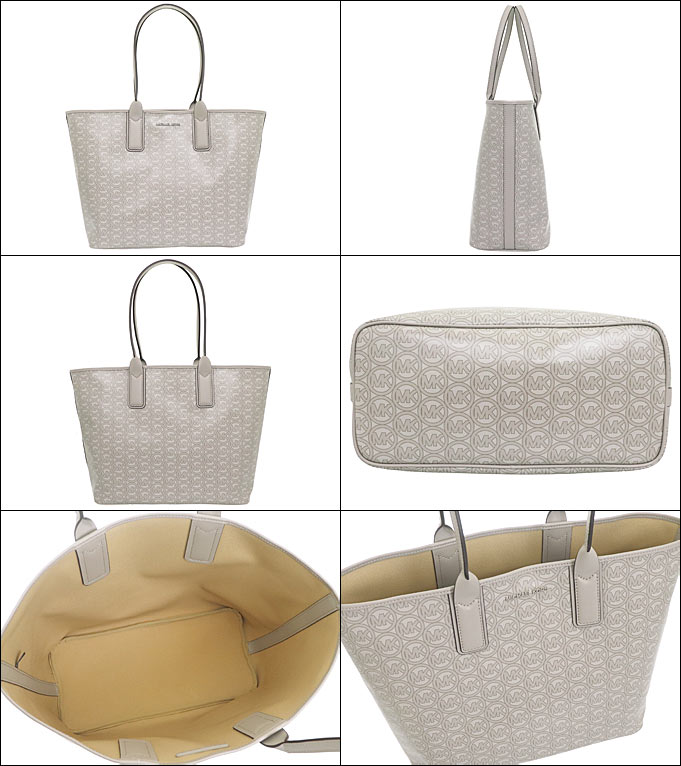 【10時間限定ポイント10倍】マイケルコース MICHAEL KORS バッグ トートバッグ 35F1S2JT3C パールグレー 特別送料無料 ジョディー MK リンク シグネチャー リサイクル PVC ラージ トート アウトレット品レディース ブランド 通販 通勤 2021AW