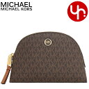 マイケルコース MICHAEL KORS 小物 ポーチ 32T2G5HT3B ブラウン×エイコーン 特別送料無料 ヘリテージ シグネチャー ラージ トラベル ポ...