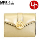 マイケルコース 財布 レディース マイケルコース MICHAEL KORS 財布 二つ折り財布 35F3GNMF8M ペールゴールド 特別送料無料 カルメン PVC レザー ミディアム フラップ ビルフォールド ウォレット アウトレット品レディース ブランド 通販 2023AW