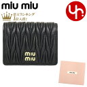 ミュウミュウ 財布（レディース） ミュウミュウ miumiu 財布 二つ折り財布 5MV204 2FPP ネロ 特別送料無料 マテラッセ レザー メタル ロゴ バイフォールド コンパクト ウォレットレディース ブランド 通販 2022AW