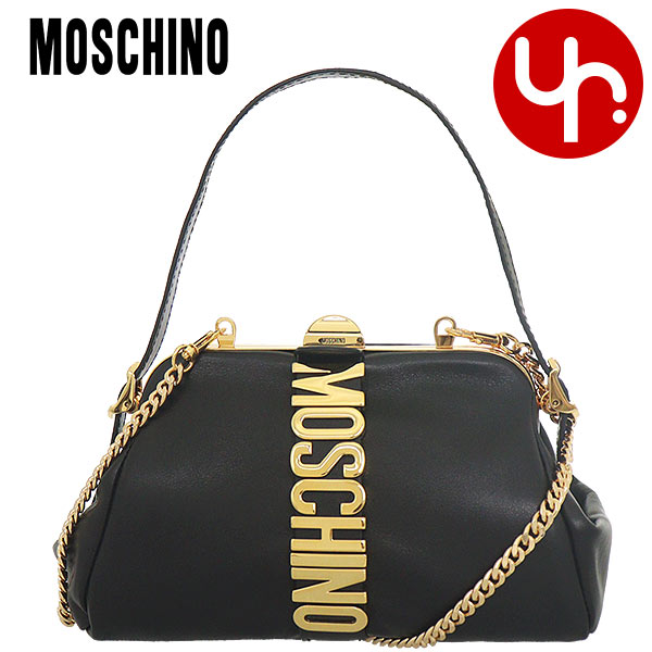 モスキーノ MOSCHINO バッグ ショルダーバッグ A7520 8008 ブラック 特別送料無料 モスキーノ ゴールド レタリング ロゴ ベルト レザー チェーン ショルダー ハンドバッグレディース ブランド 通販 斜めがけ 2023SS