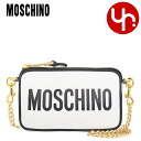 モスキーノ MOSCHINO バッグ ショルダーバッグ A7422 8001 ホワイト 特別送料無料 モスキーノ ロゴ プリント レザー ミニ チェーン ショルダーバッグレディース ブランド 通販 斜めがけ 旅行 2023SS