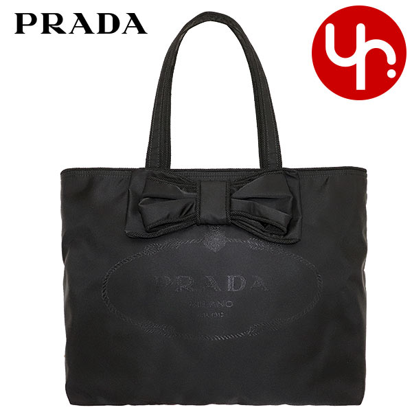 プラダ PRADA バッグ トートバッグ 1BG052 2EHW ネロ 特別送料無料 ナイロン シルクスクリーン ロゴ リボン ラージ トートバッグレディース ブランド 通販 通勤 2021 母の日のサムネイル