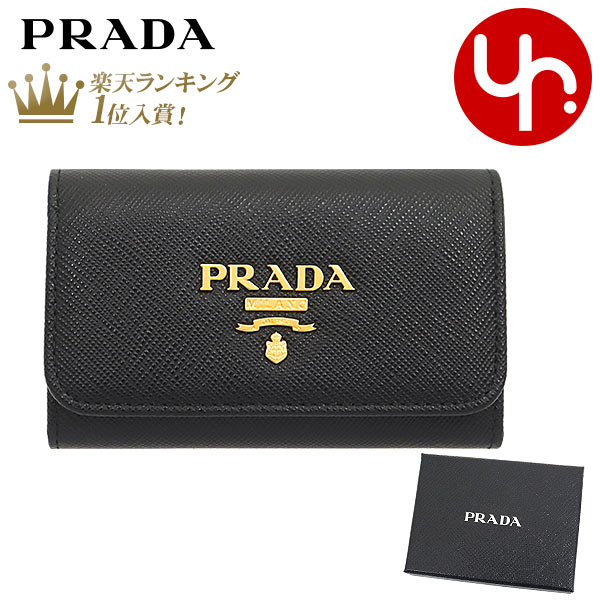 【初売りポイント2倍】プラダ PRADA 小物 キーケース 1PG004 QWA ネロ 特別送料無料 サフィアーノ レザー メタル ロゴ 4連 キーケースレディース ブランド 通販 2021AW