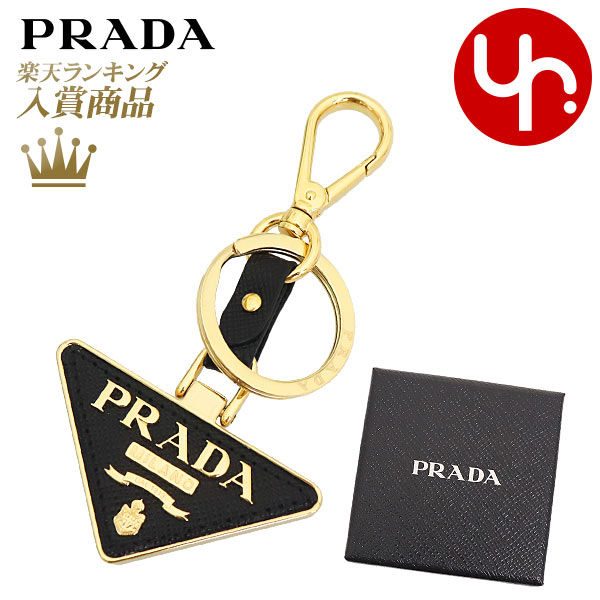 プラダ PRADA アクセサリー キーホルダー 1PP128 053 ネロ 特別送料無料 サフィアーノ レザー トライアングル ロゴ キーリングレディース ブランド 通販のサムネイル