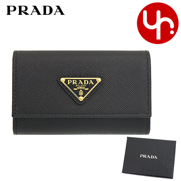 プラダ 【48時間限定ポイント2倍】プラダ PRADA 小物 キーケース 1PG004 QHH ネロ 特別送料無料 サフィアーノ レザー トライアングル ロゴ 4連 キーケース レディース ブランド 通販