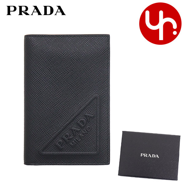 プラダ 財布（メンズ） 【26時間限定ポイント3倍】プラダ PRADA 小物 カードケース 2MC101 2D1Q ネロ 特別送料無料 サフィアーノ レザー エンボス トライアングル ロゴ カードケースメンズ ブランド 通販 2024SS