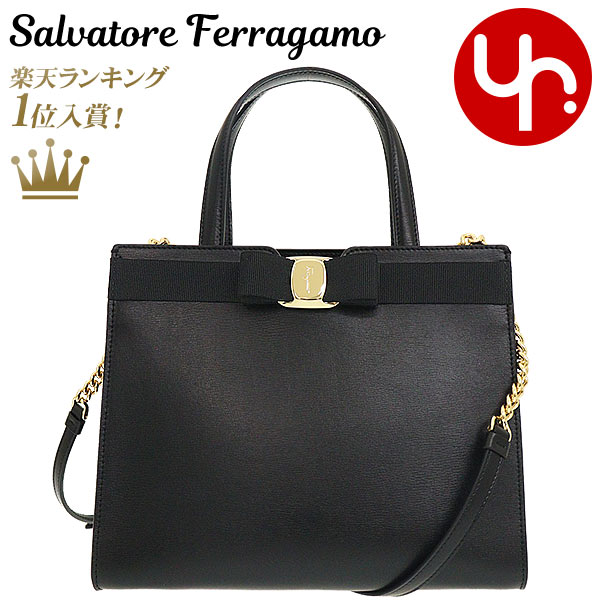 フェラガモ トートバッグ レディース サルヴァトーレ フェラガモ Salvatore Ferragamo バッグ トートバッグ 21 I290 ネロ 特別送料無料 ヴァラ リボン カーフ レザー ミディアム トート バッグ レディース ブランド 通販 斜めがけ