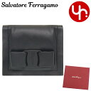 【ポイント2倍 12/8 0時迄】サルヴァトーレ フェラガモ Salvatore Ferragamo 財布 二つ折り財布 22 0288 ネロ 特別送料無料 ヴィヴァ ボウ リボン カーフ レザー コンパクト ウォレットレディース ブランド 通販 2022SS クリスマス タイムセール