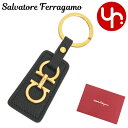 フェラガモ キーホルダー（レディース） 【24時間限定ポイント2倍】サルヴァトーレ フェラガモ Salvatore Ferragamo 小物 キーホルダー 22 E014 ネロ 特別送料無料 ダブル ガンチーニ カーフ レザー キーリングレディース ブランド 通販