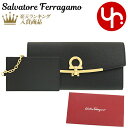 サルヴァトーレ・フェラガモ 長財布 レディース サルヴァトーレ フェラガモ Salvatore Ferragamo 財布 長財布 22 D150 ネロ 特別送料無料 ガンチーニ クリップ クロージャー カーフ レザー ロング ウォレット カードケース付きレディース ブランド 通販