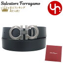 サルヴァトーレ フェラガモ 革財布 メンズ サルヴァトーレ フェラガモ Salvatore Ferragamo 小物 ベルト 67 5542 ブラック×ガンメタル 特別送料無料 ダブルガンチーニ レザー リバーシブル ベルト 95 100 105 110 サイズメンズ ブランド 通販 2023AW