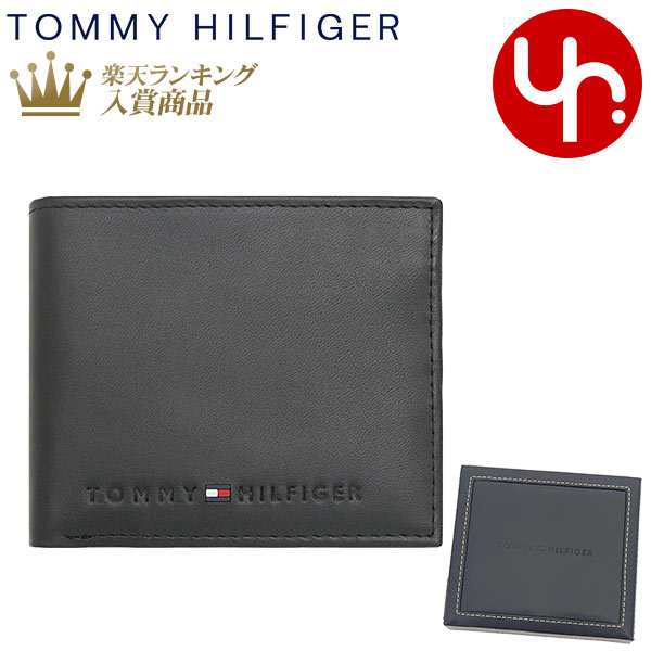 トミーヒルフィガー 財布（メンズ） 【48時間限定ポイント2倍】トミー ヒルフィガー TOMMY HILFIGER 財布 二つ折り財布 31TL25X005 ブラック 特別送料無料 WELLESLEY ジェニュイン レザー コイン パース バイフォールド ウォレットメンズ ブランド 通販