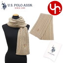 ユーエスポロアッスン U.S.POLO ASSN. アパレル マフラー USPA2014 ベージュ 特別送料無料 ポイントゲッター ロゴ ニットケーブル マフラ...