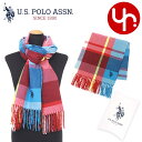ユーエスポロアッスン U.S.POLO ASSN. アパレル マフラー USPA2016 ブルー×レッド 特別送料無料 ポイントゲッター ロゴ チェック フリン...