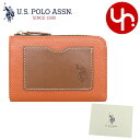 ユーエスポロアッスン U.S.POLO ASSN. 財布 二つ折り財布 USPA2688 オレンジ×ブラウン 特別送料無料 ポイントゲッター ロゴ レザー カラ...