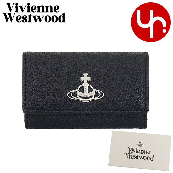 【26時間限定ポイント5倍】ヴィヴィアン ウエストウッド Vivienne Westwood 小物 キーケース 51020001 02103 ブラック 特別送料無料 ジョアンナ ヴィーガン グレイン レザー 4連 キーケースレディース メンズ ブランド 通販 2024SS