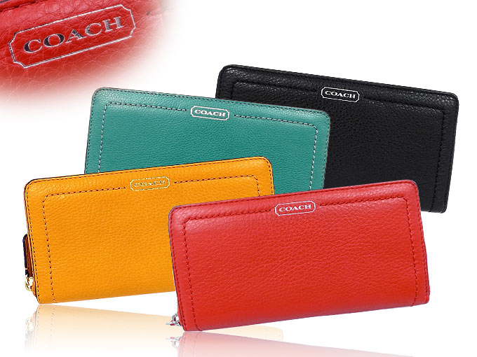 【楽天市場】コーチ COACH★レビューを書くと送料無料！財布(長財布)F49151 ブラック パーカー レザー アコーディオン ジップ