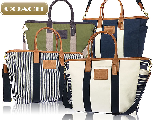 【楽天市場】コーチ COACH バッグ トートバッグ F71268 ネイビーマルチ×サドル 特別送料無料 コーチ ヘリテージ ビーチ