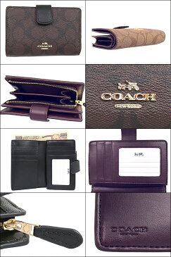 【日曜4時間限定 ポイント3倍】コーチ COACH 財布 二つ折り財布 F54023 特別送料無料 コーチ ラグジュアリー シグネチャー PVC ミディアム コーナー ジップ ウォレット アウトレット品激安 レディース ブランド セール 通販 SALE クリスマス あす楽