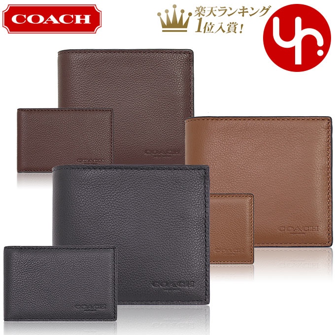 【76時間限定ポイント2倍】コーチ COACH 財布 二つ折り財布 F74991 74991 特別送料無料 コーチ スポーツ カーフ レザー コンパクト ID ウォレット アウトレットメンズ ブランド 通販